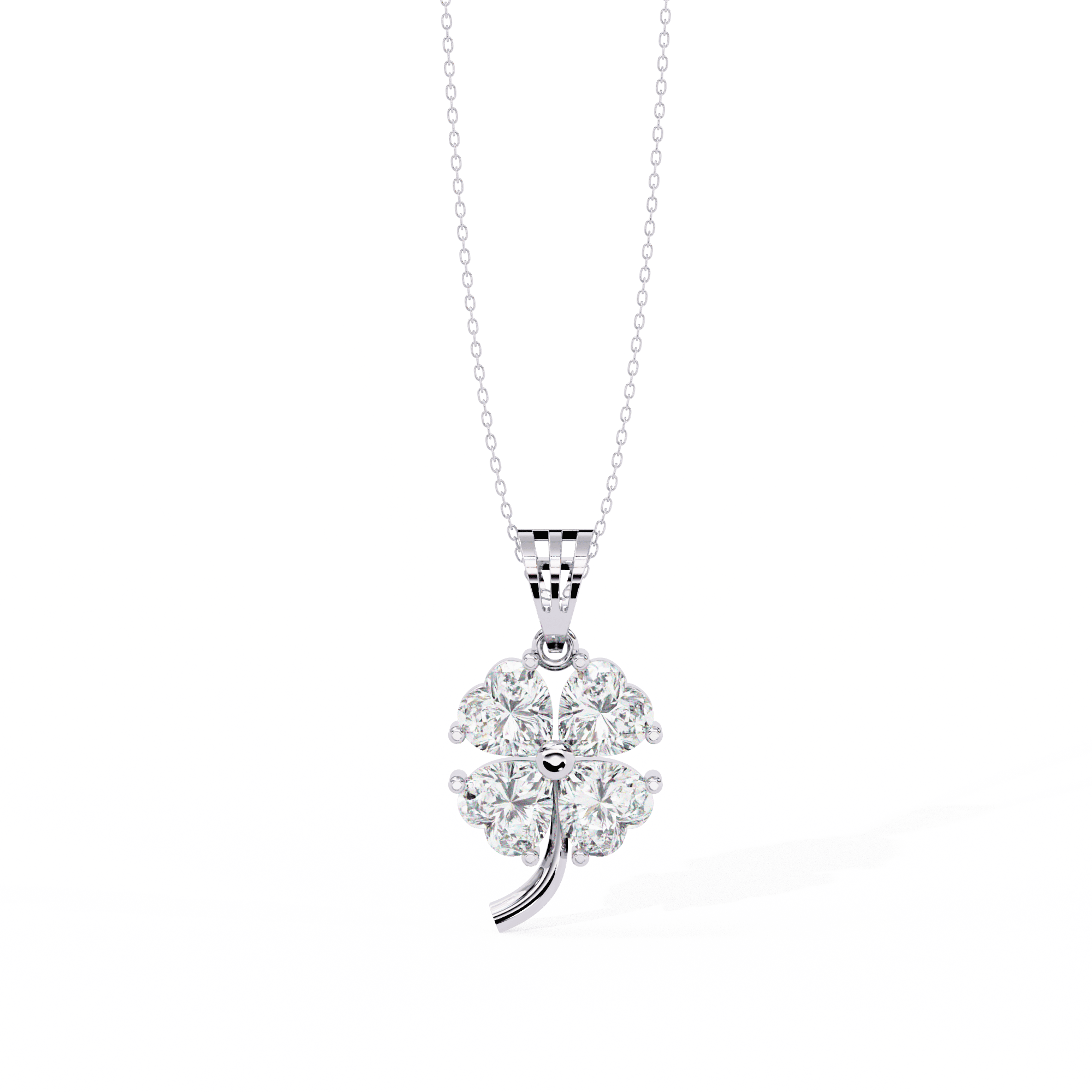Diamond clover pendant 