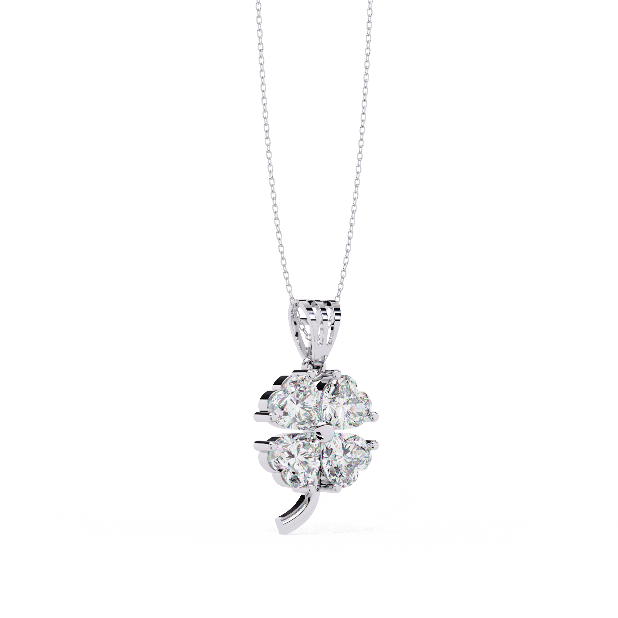 Diamond clover pendant 
