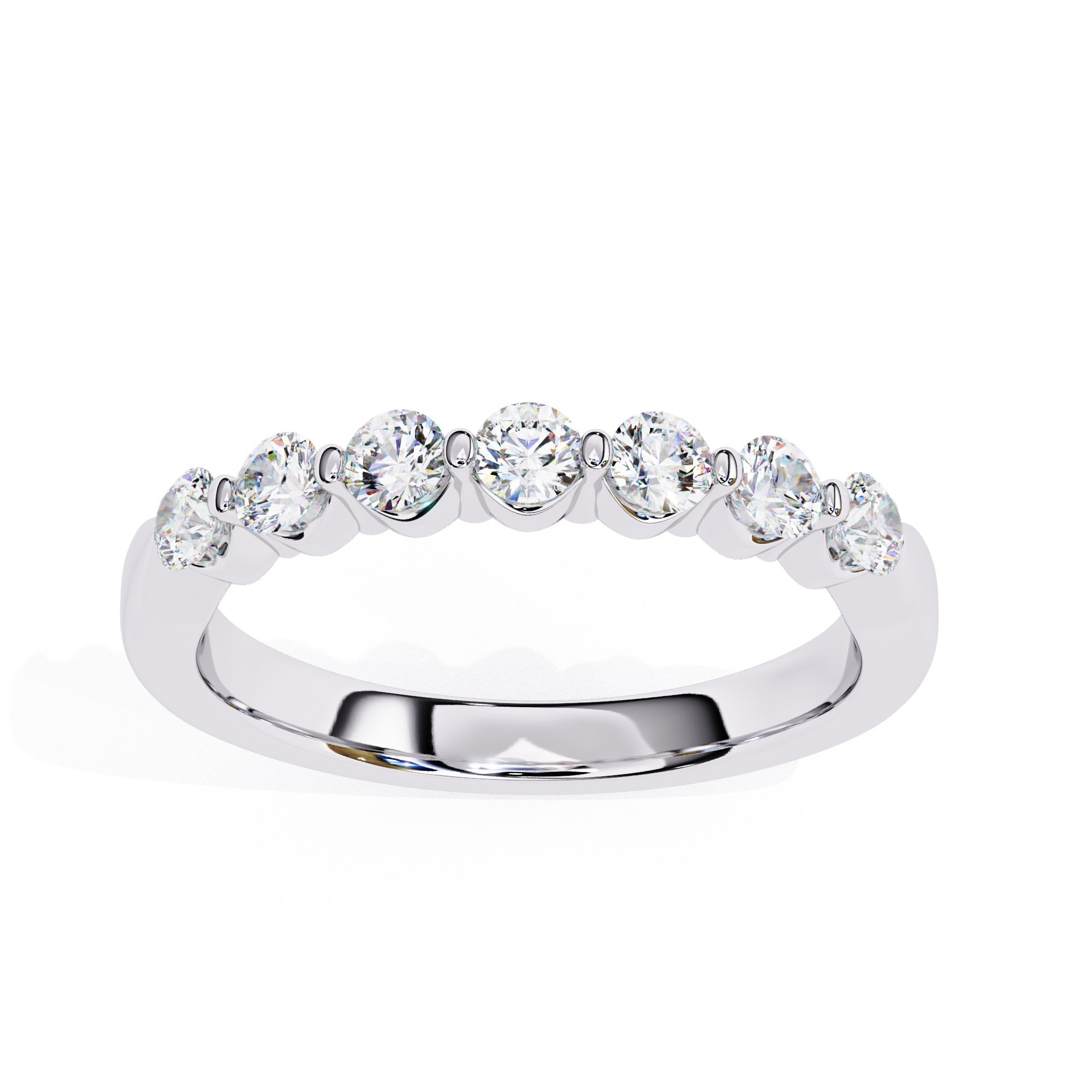 Round diamond eternity band