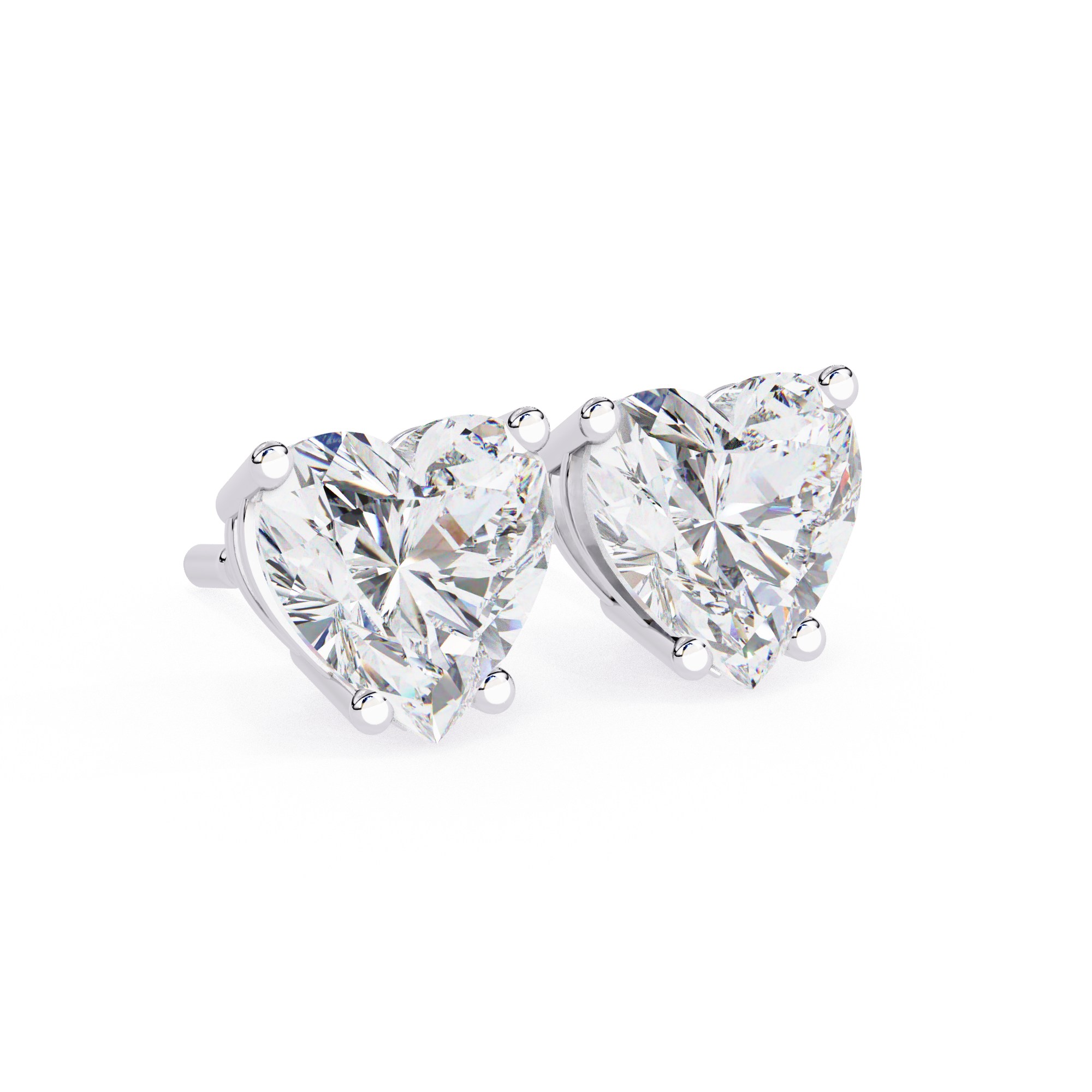 Heart Diamond Studs Earrings