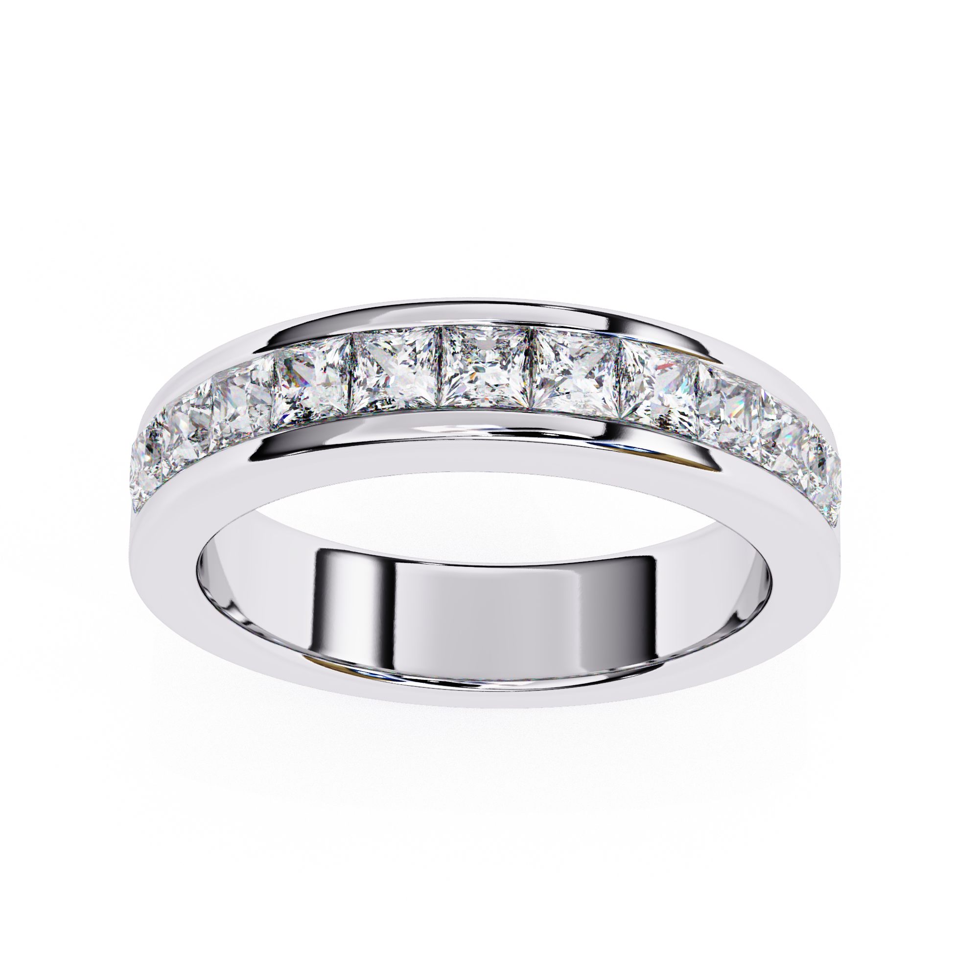 Princess Cut Diamond Band